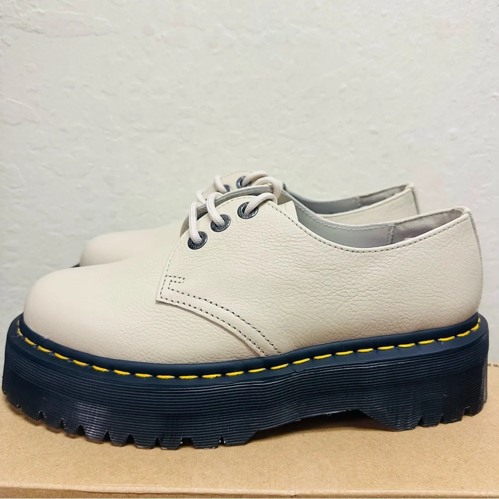 dr martens 1461 quad II PISA LEATHER PLATFORM SHOES - Picture 2 of 9